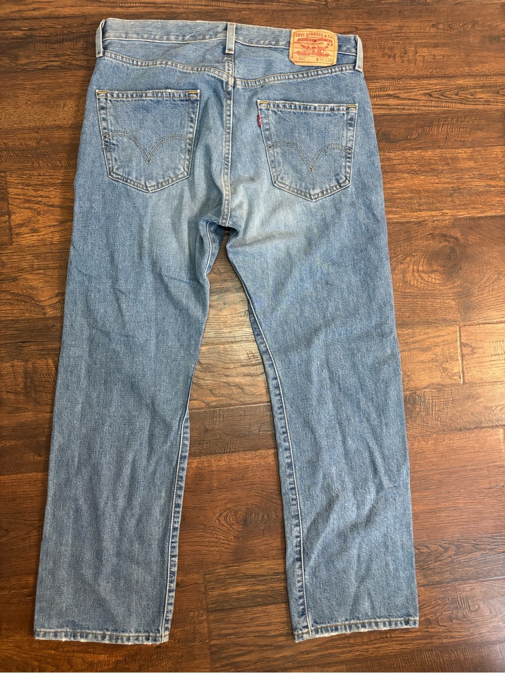 Y2K Levi's 501Jeans Men 34X30 Blue Straight Button Fly American Workwear Denim